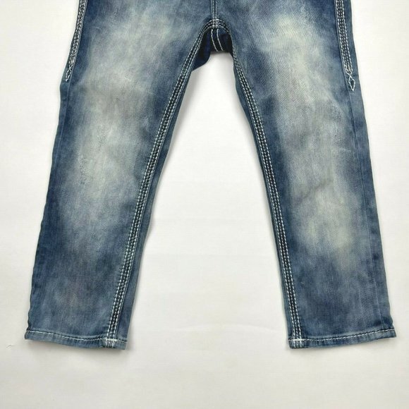 Rock Revival Xia Capri Jeans Distressed Stud Sequin Pockets Stretch Women 26 - Picture 4 of 12